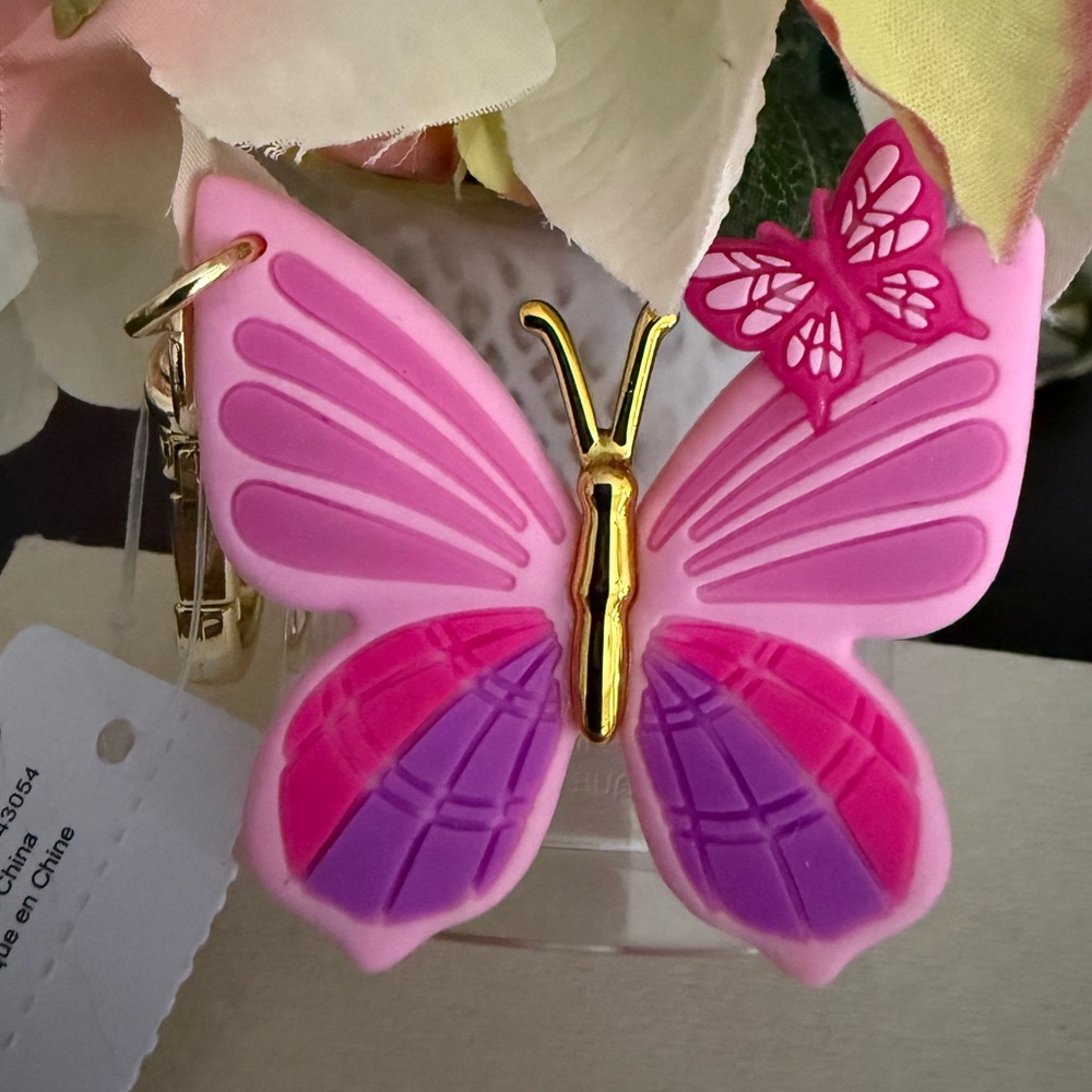 🆕🪷 BATH & BODY WORKS “PINK BUTTERFLY” POCKETBAC HOLDER W/CLIP. NEW WITH TAGS. - Picture 5 of 8